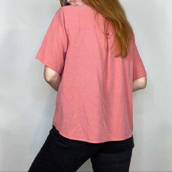 Vintage Y2K CJ Banks Plus Size 0X Red Gingham Print Button Down Tee Shirt Blouse - Picture 10 of 14